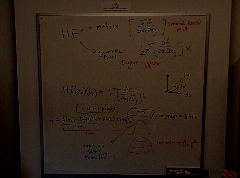 A photo of a whiteboard titled: Taylor Series B41