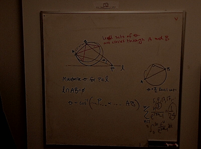 Optimization Doodles and Dave's Amazing Summation (Redo) A photo of a whiteboard titled: Optimization Doodles and Dave’s Amazing Summation (Redo)
