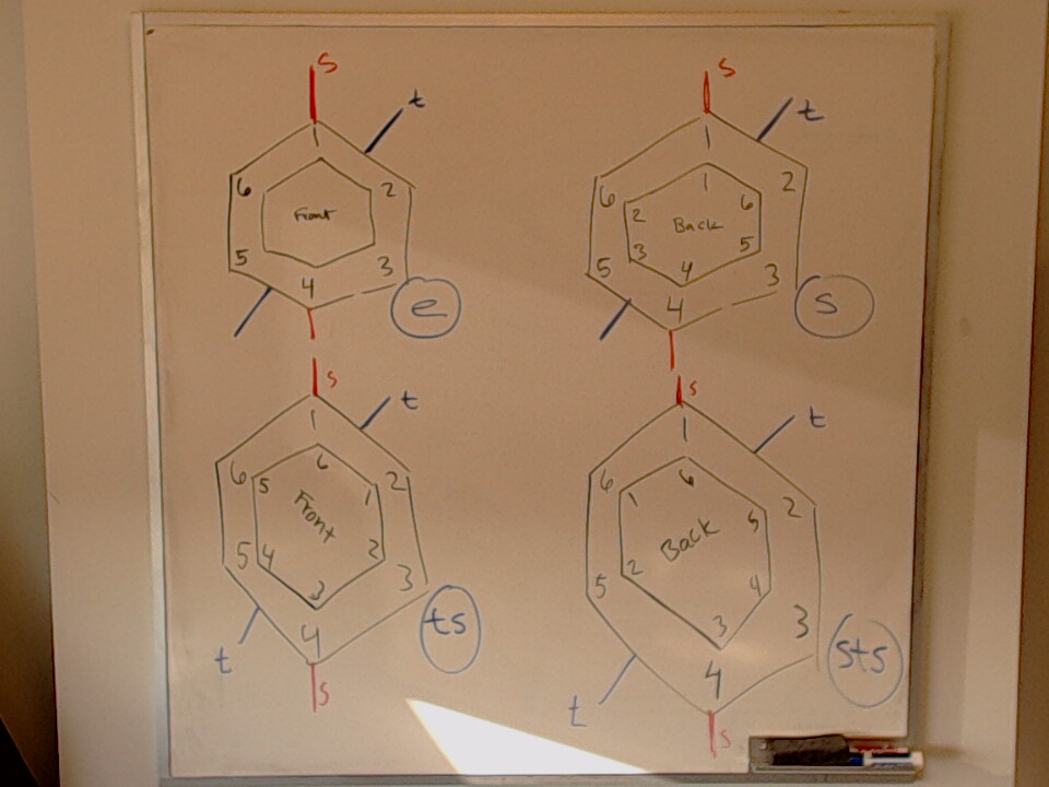 Dihedral calculator: sts A photo of a whiteboard titled: Dihedral calculator: sts