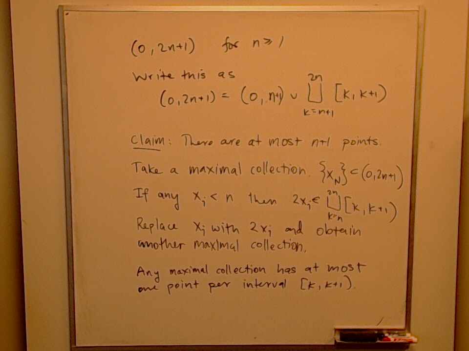 A photo of a whiteboard titled: The (0,2n+1) Puzzle