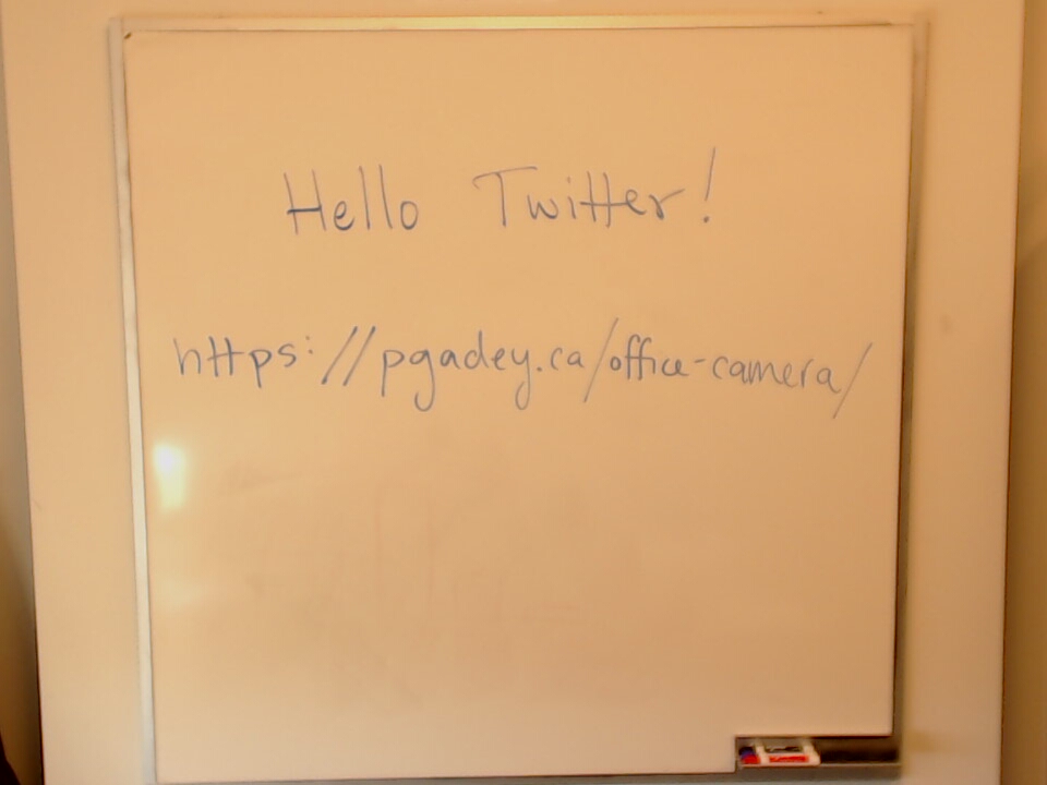 Hello Twitter! A photo of a whiteboard titled: Hello Twitter!
