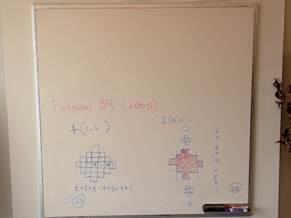 Putnam B4 2005 A photo of a whiteboard titled: Putnam B4 2005