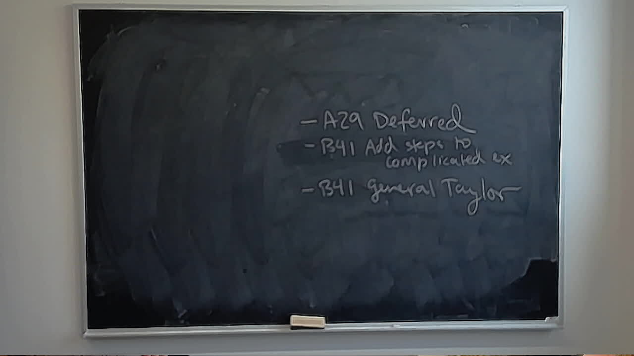 Todo list: MAT B41 A photo of a whiteboard titled: Todo list: MAT B41