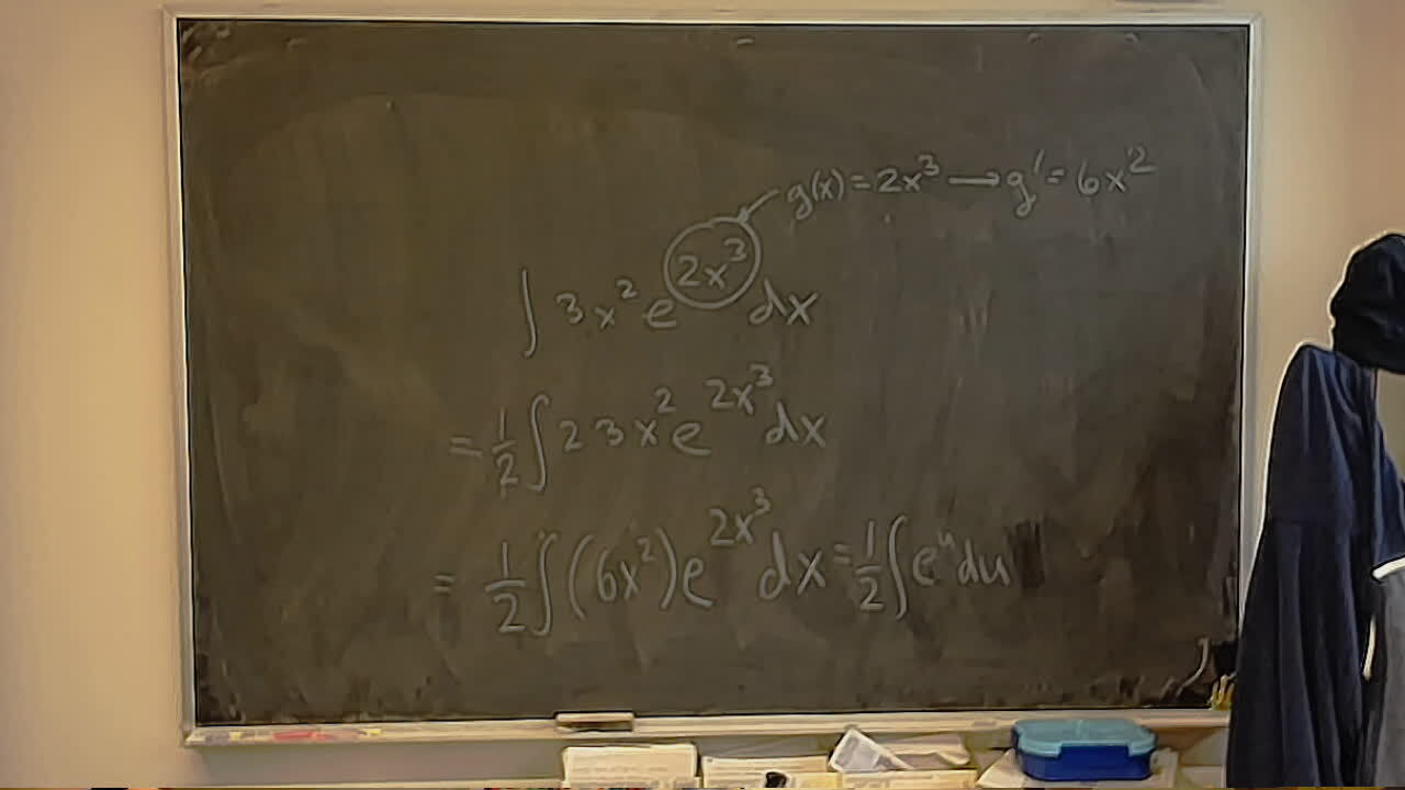 Substitution A photo of a whiteboard titled: Substitution