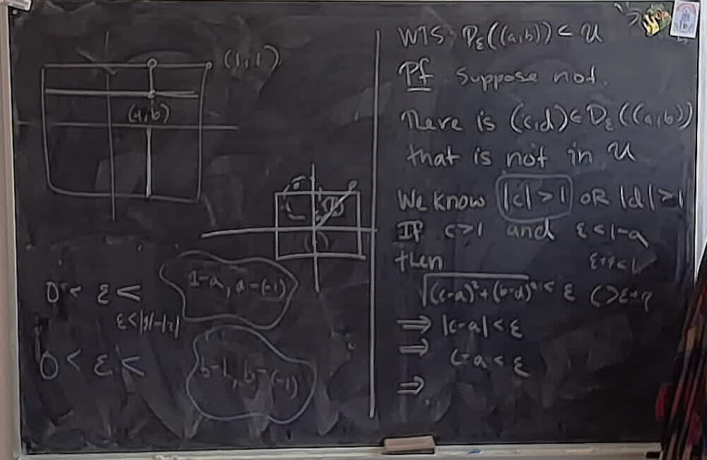 Open Box Proof A photo of a whiteboard titled: Open Box Proof