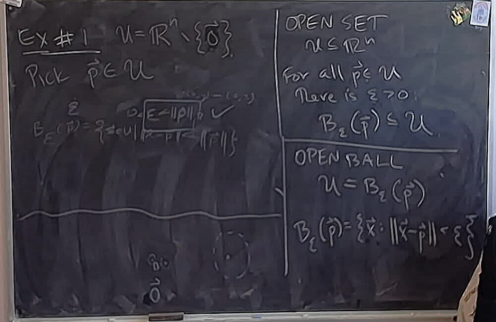 Open Set: Example 1 A photo of a whiteboard titled: Open Set: Example 1